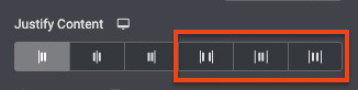 Elementor Container Justify Content
